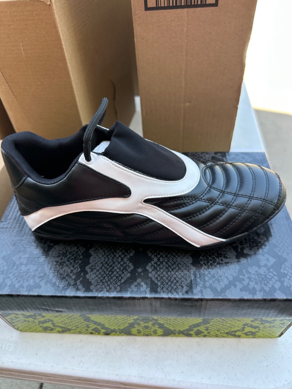 Cape Robbin Black and White Slip-On Sneaker